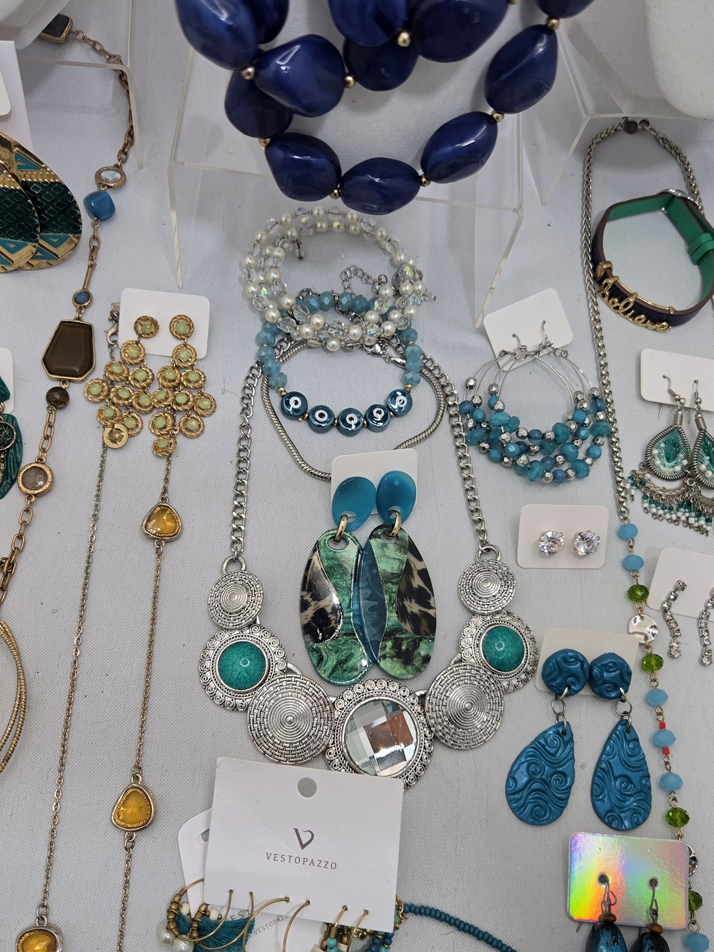 HUGE 49pc Vintage & Modern Jewelry Lot CHICO'S LOFT BR LIA SOPHIA Necklace Earr - Picture 3 of 15
